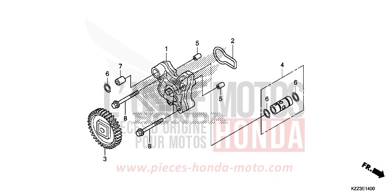 OIL PUMP for CRF250L EXTREME RED (R292) from 2013