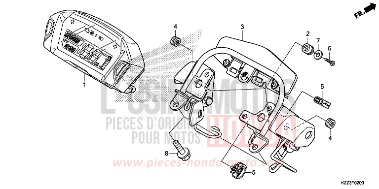 METER for CRF250L EXTREME RED (R292) from 2013