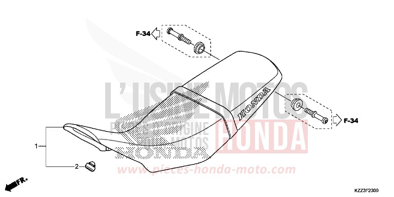 SEAT for CRF250L EXTREME RED (R292) from 2013