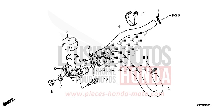 AIR INJECTION SOLENOID VALVE for CRF250L EXTREME RED (R292) from 2013