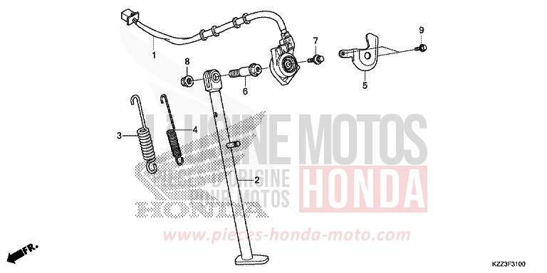 CAVALLETTO per CRF250L EXTREME RED (R292) del 2013