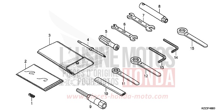 TOOLS for CRF250L EXTREME RED (R292) from 2013