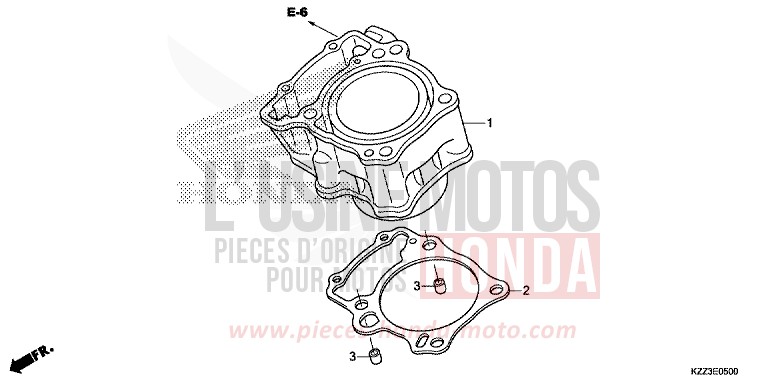 CYLINDER for CRF250L EXTREME RED (R292) from 2015