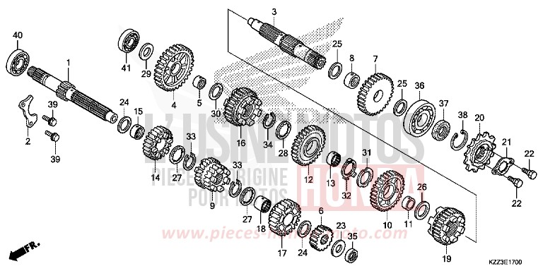 TRANSMISSION for CRF250L EXTREME RED (R292) from 2015