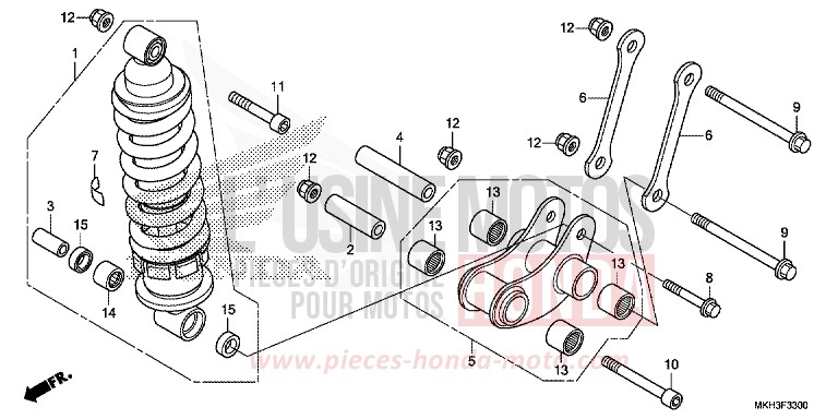 REAR CUSHION for ADV750 MAT BULLET SILVER (NH389) from 2019