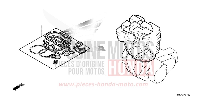 GASKET KIT A for ADV750 MAT MOONSTONE SILVER METALLIC (NH378) from 2019