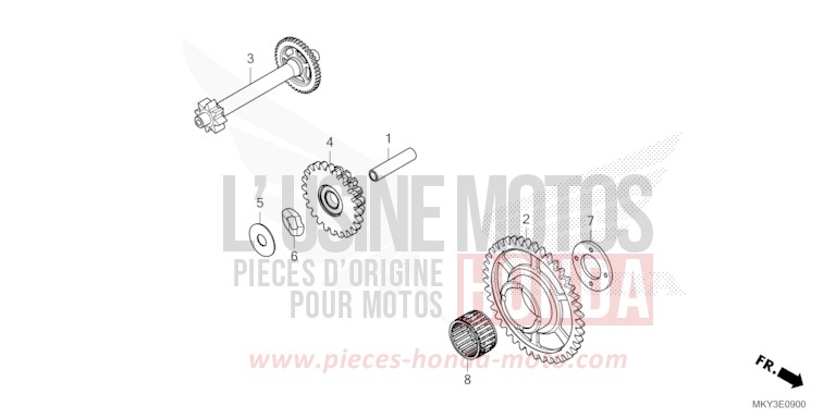 STARTING DRIVEN GEAR for CB650R SWORD SILVER METALLIC (NHA95) from 2022