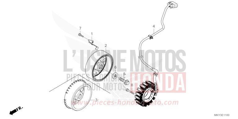 GENERATOR for CB650R MAT GUNPOWDER BLACK METALLIC (NH436) from 2022