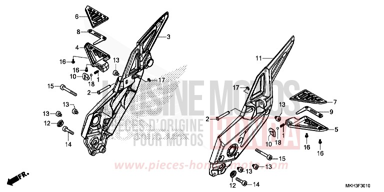 MARCHEPIED SELLE TANDEM for ADV750 MAT BULLET SILVER (NH389) from 2020