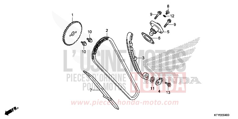 CHAINE A CAMES/TENDEUR for CBR125R NITRIC ORANGE (YR271) from 2015