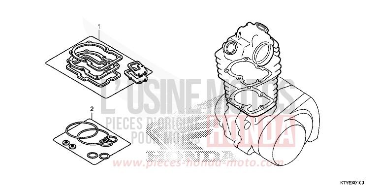 TROUSSE DE JOINT A for CBR125R NITRIC ORANGE (YR271) from 2015