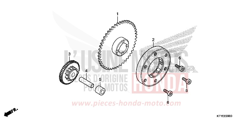 STARTING CLUTCH for CBR125R ROSS WHITE (NH196) from 2015