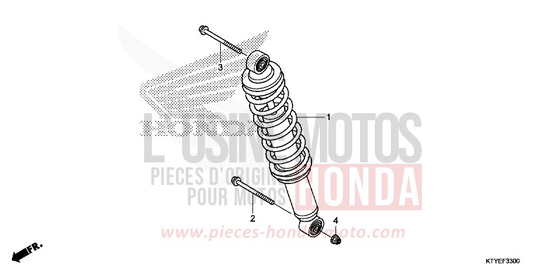 REAR CUSHION for CBR125R ROSS WHITE (NH196) from 2015