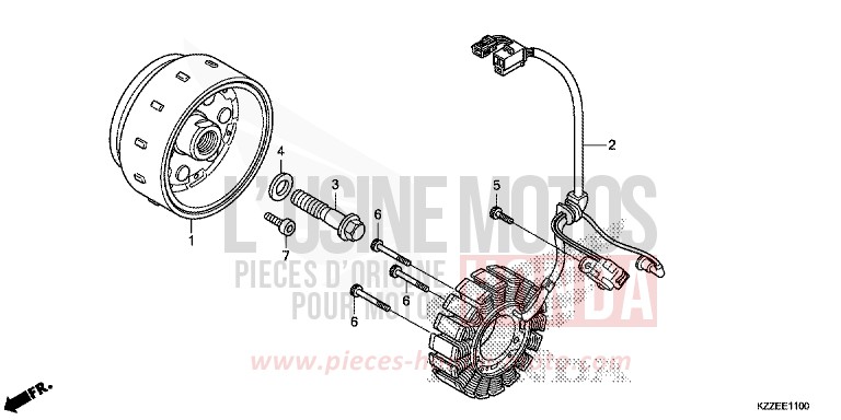 GENERATORE per CRF250LA EXTREME RED (R292) del 2017