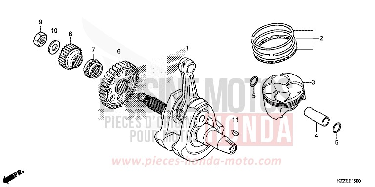 CRANKSHAFT/PISTON for CRF250LA EXTREME RED (R292) from 2017