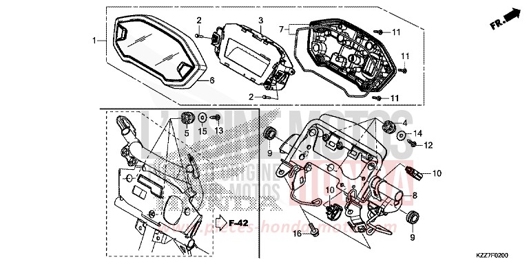 METER for CRF250LA NOIR (NH1) from 2019