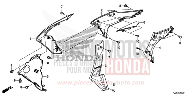 NOZZLE (CRF250L/LA) for CRF250LA NOIR (NH1) from 2019