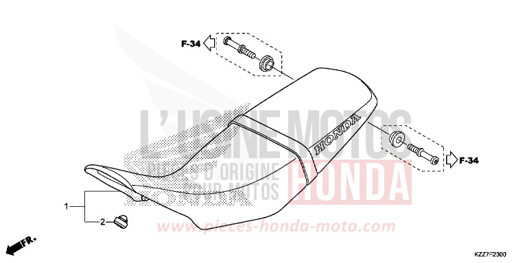 SEAT for CRF250LA NOIR (NH1) from 2019