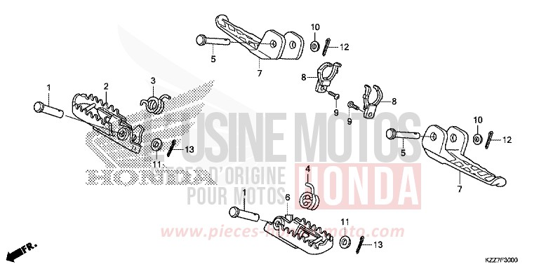 STEP for CRF250LA NOIR (NH1) from 2019