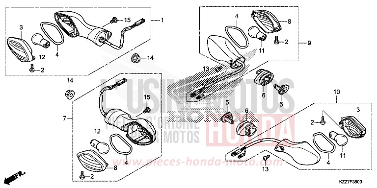 WINKER (CRF250L/LA) for CRF250LA NOIR (NH1) from 2019