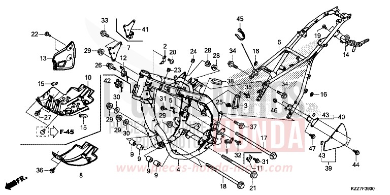 FRAME BODY for CRF250LA NOIR (NH1) from 2019