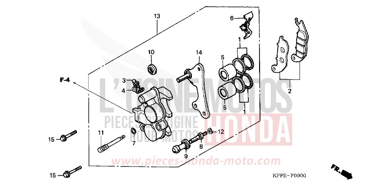 ETRIER DE FREIN AVANT for CBR125RW ROSS WHITE (NH196H) from 2009