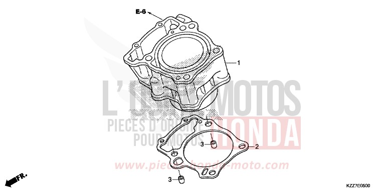 CILINDRO per CRF250LA EXTREME RED (R292) del 2019