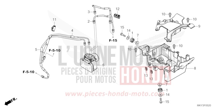 ABS MODULATOR for CB650R SWORD SILVER METALLIC (NHA95) from 2022
