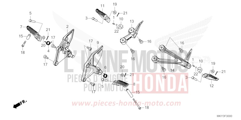 STEP for CB650R SWORD SILVER METALLIC (NHA95) from 2022
