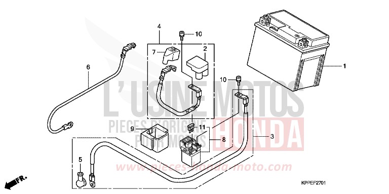 BATTERIE (CBR125RW7/RW9/RWA) for CBR125RW GRAPHITE BLACK (NHB01) from 2010