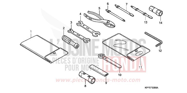 OUTIL for CBR125RW ROSS WHITE (NH196H) from 2010