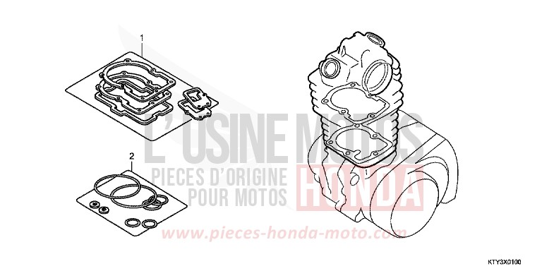 TROUSSE DE JOINT A for CBR125RW ASTEROID BLACK METALLIC (NHA35) from 2011