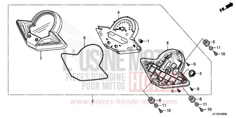 COMPTEUR for CBR125RW ASTEROID BLACK METALLIC (NHA35) from 2011
