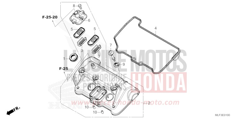 CYLINDER HEAD COVER for NT1100 MAT IRIDIUM GRAY METALLIC (NHC64) from 2022