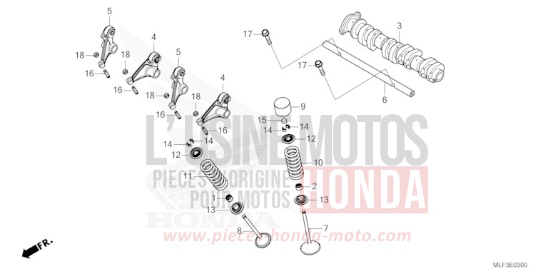 CAMSHAFT/VALVE for NT1100 PEARL GLARE WHITE (NHB53) from 2022