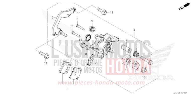 PARKING BRAKE CALIPER for NT1100 PEARL GLARE WHITE (NHB53) from 2022