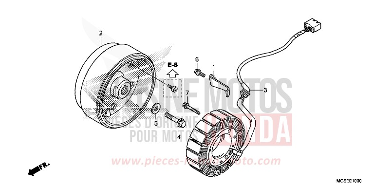 GENERATORE per NC700S GRAPHITE BLACK (NHB01) del 2013