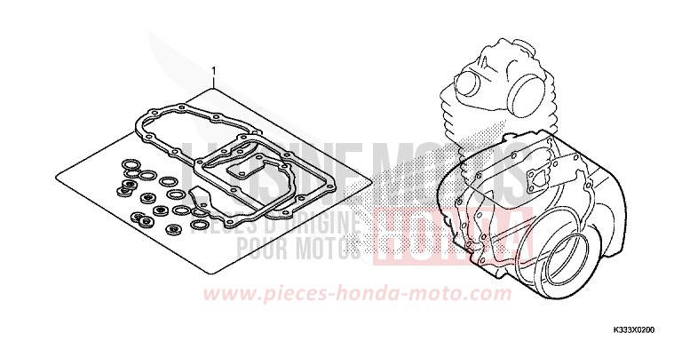 CRANKCASE for CBR300RA MAT GUNPOWDER BLACK METALLIC (NH436) from 2015