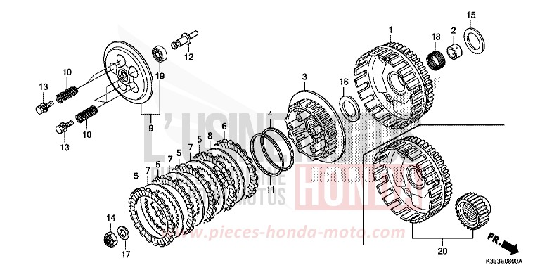 CLUTCH for CBR300RA MILLENNIUM RED (R263) from 2015