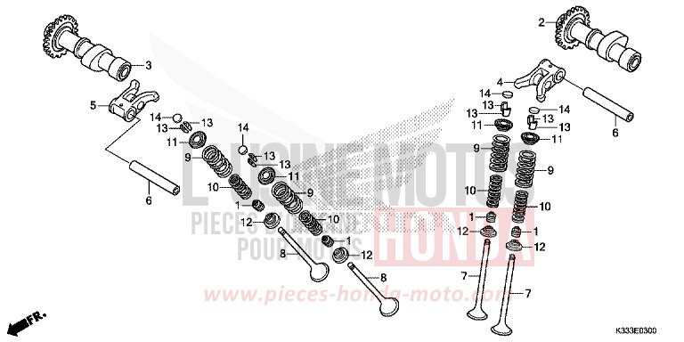 CAMSHAFT/VALVE for CBR300R CANDY ENERGY ORANGE (YR249) from 2015