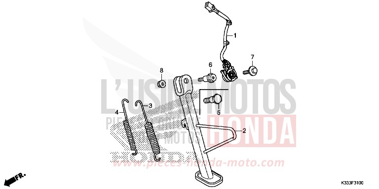 STAND for CBR300R MAT GUNPOWDER BLACK METALLIC (NH436) from 2015