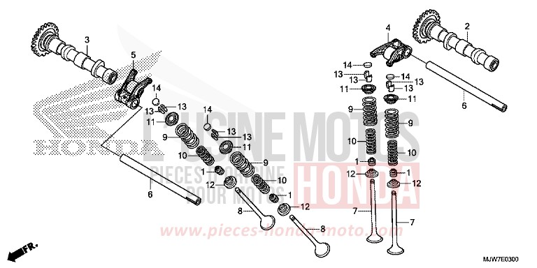 CAMSHAFT/VALVE for CB500F ROSS WHITE (NH196) from 2016