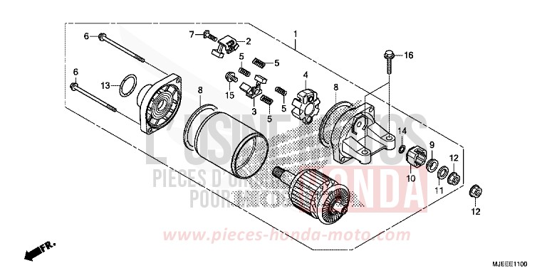 STARTING MOTOR for CB650F PEARL HIMALAYAS WHITE (NHA87) from 2014
