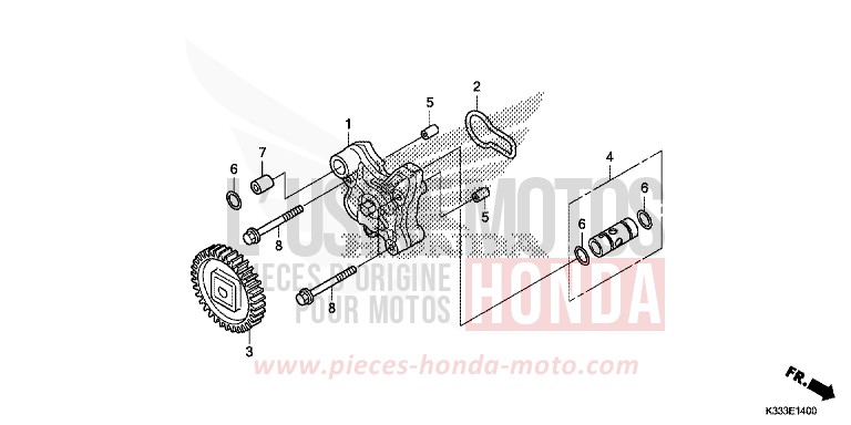 OIL PUMP for CBR300R MAT GUNPOWDER BLACK METALLIC (NH436) from 2016