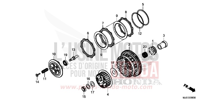 CLUTCH for CB650F SWORD SILVER METALLIC (NHA95) from 2014