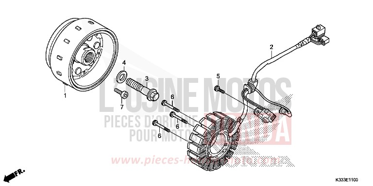 GENERATORE per CBR300R ROSS WHITE (NH196) del 2016