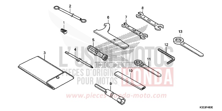 ATTREZZI per CBR300R MILLENNIUM RED (R263) del 2016
