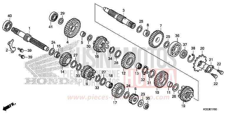 TRANSMISSION for CBR300R ROSS WHITE (NH196) from 2016