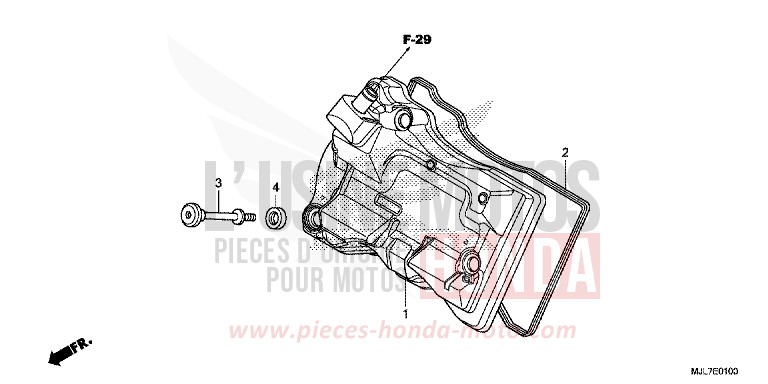CYLINDER HEAD COVER for NC750D PEARL GLARE WHITE (NHB53) from 2014