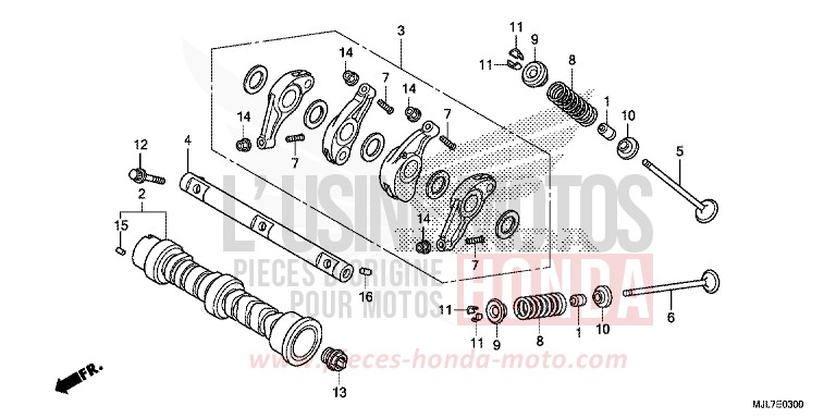 CAMSHAFT/VALVE for NC750D PEARL GLARE WHITE (NHB53) from 2014